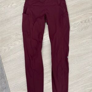 lululemon athletica Burgundy Leggings
